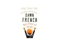 Buchcover "Because of You" von Dawn French mit Zitaten und Illustration einer Person mit roten Haaren.