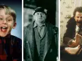Kevin McCallister und die Einbrecher Harry und Marv aus der Besetzung von Kevin – Allein zu Haus.
