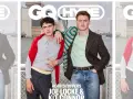 Joe Locke und Kit Connor, die Hauptdarsteller von Heartstopper, posieren für ein GQ Hype Cover vor New Yorker Wolkenkratzern.