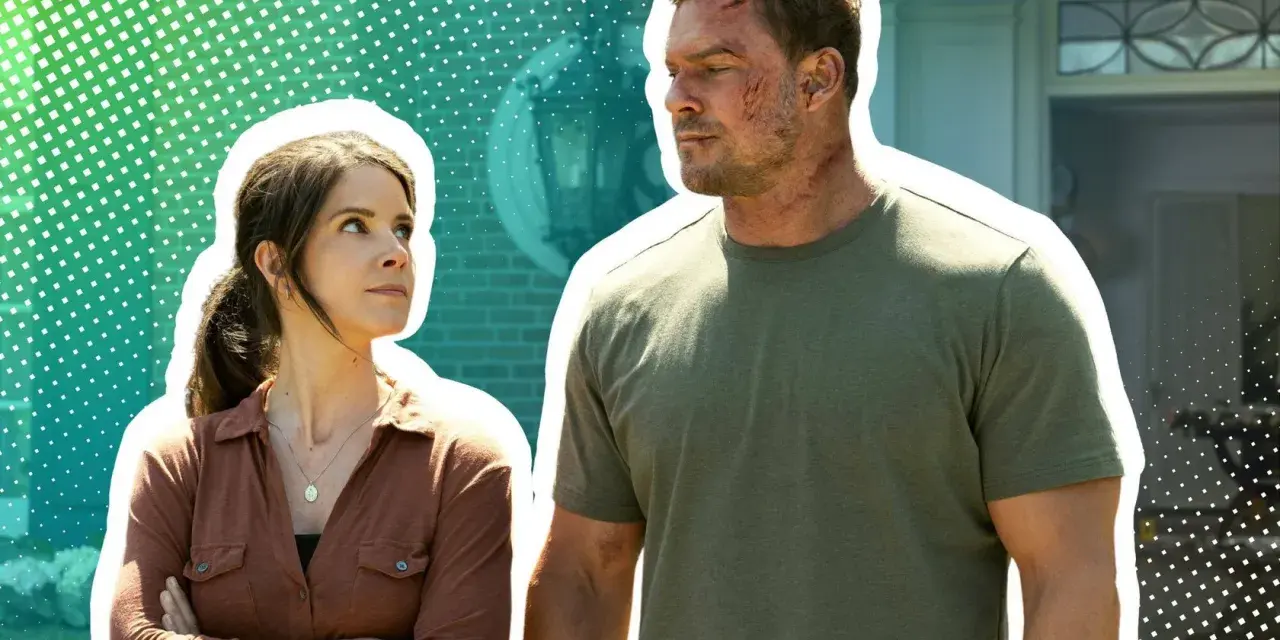 Reacher und seine Kollegin blicken nachdenklich in die Ferne. Die Spannung steigt für Reacher Staffel 4.