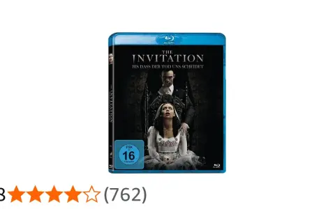 Blu-ray-Cover "The Invitation - Bis dass der Tod uns scheidet". Ein Mann in einem Anzug hält eine Frau in einem Brautkleid.