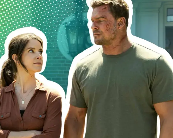 Reacher und seine Kollegin blicken nachdenklich in die Ferne. Die Spannung steigt für Reacher Staffel 4.