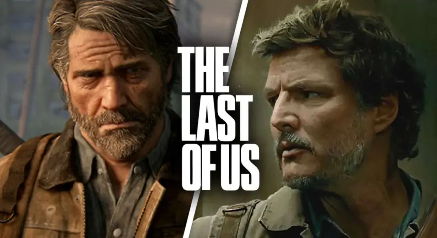 Die besetzung von The Last of Us: Joel Miller, gespielt von Pedro Pascal, mit seinem charakteristischen Bart und der Lederjacke.