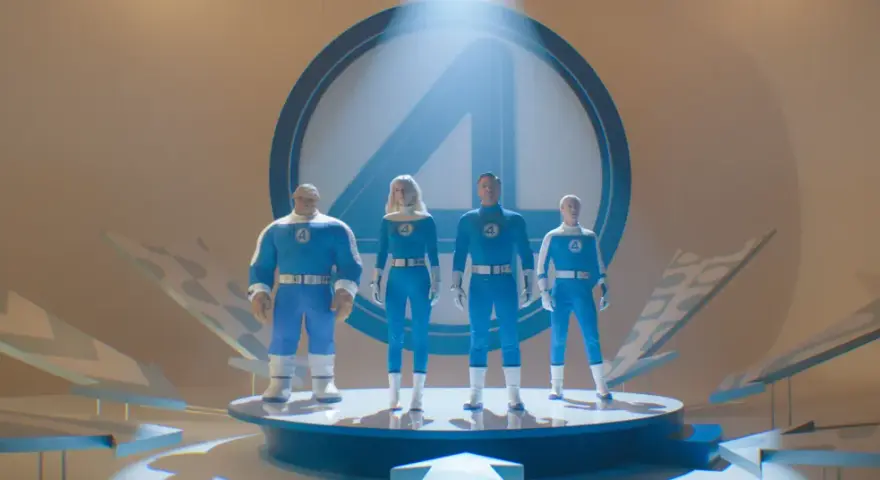Die Fantastic Four stehen im Rampenlicht, bereit für ihr Abenteuer im Jahr 2025.