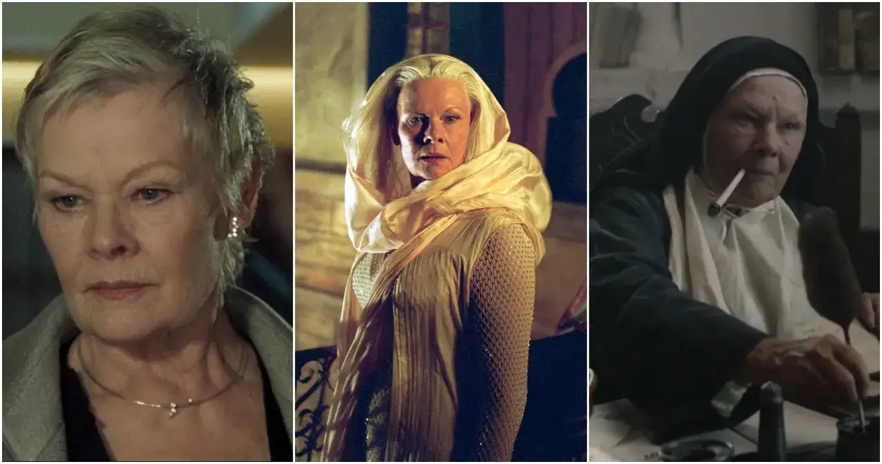 Judi Dench in drei Rollen: nachdenklich, glamourös und als rauchende Nonne. Ein Querschnitt durch ihre Filme.