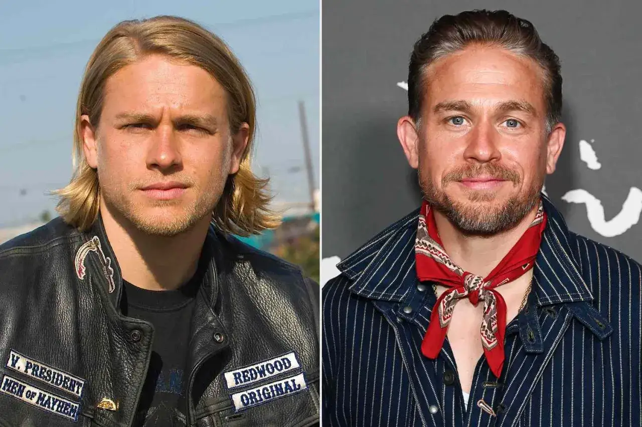 Charlie Hunnam, einst als Jax Teller in der Besetzung von Sons of Anarchy, heute mit Bart und Bandana.