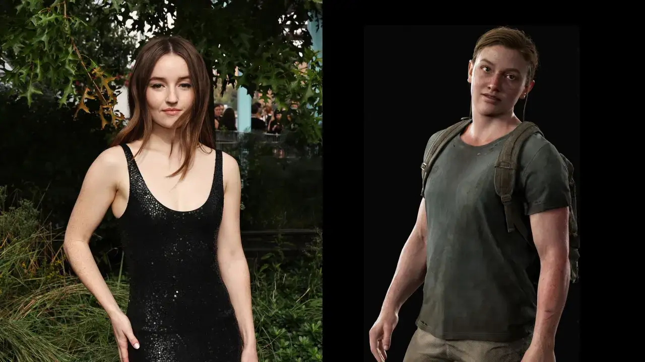 Kaitlyn Dever im Glitzerkleid und ihre digitale Darstellung als Figur aus