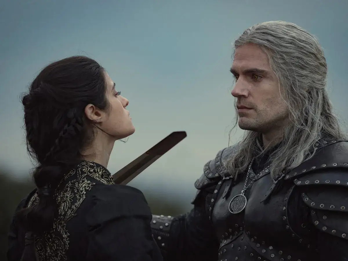 Geralt und Yennefer im Kampf, eine Szene aus